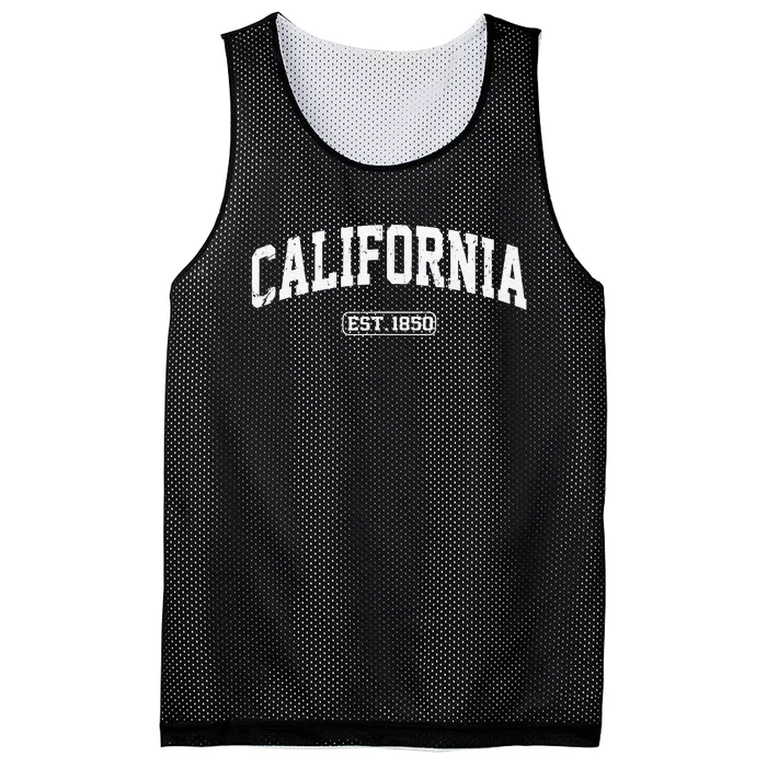 California Vintage State Athletic Style Mesh Reversible Basketball Jersey Tank