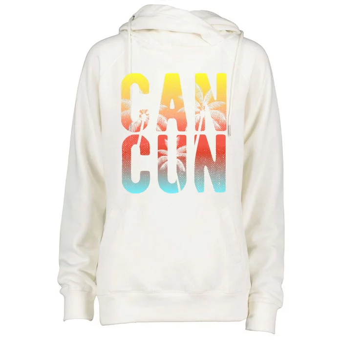 Cancun Vacation Souvenir Gift Womens Funnel Neck Pullover Hood