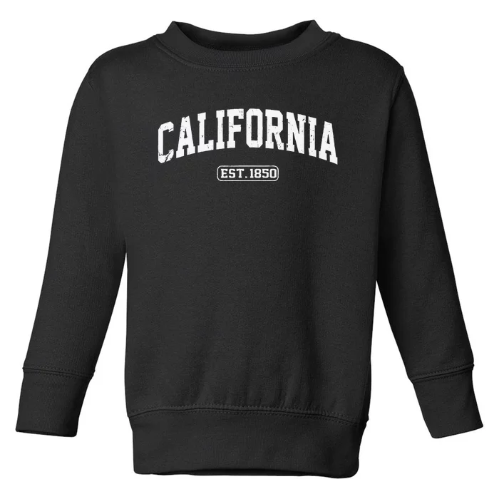 California Vintage State Athletic Style Toddler Sweatshirt