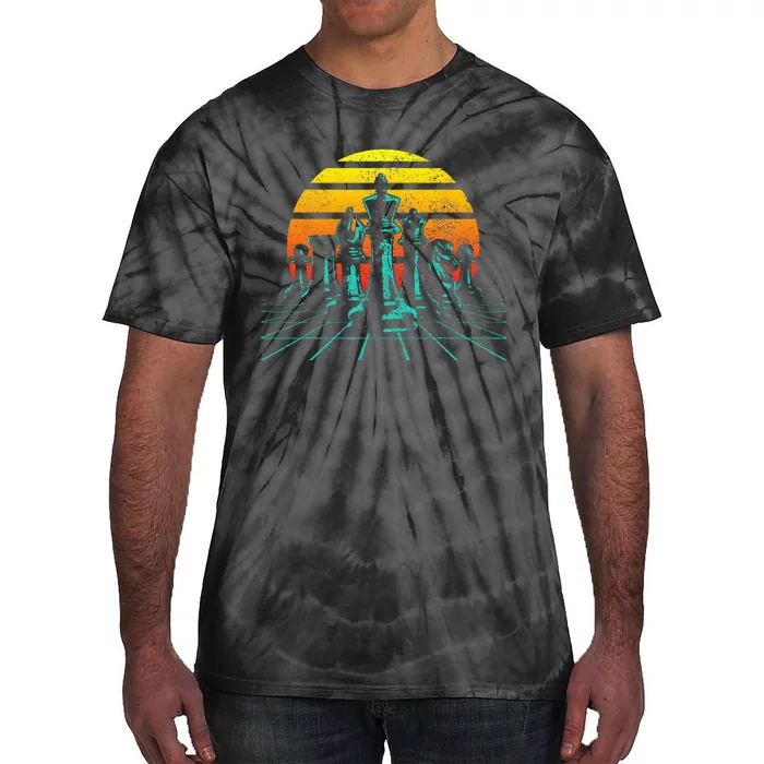 Chess Vintage Sunset Retro Chess Player Tie-Dye T-Shirt