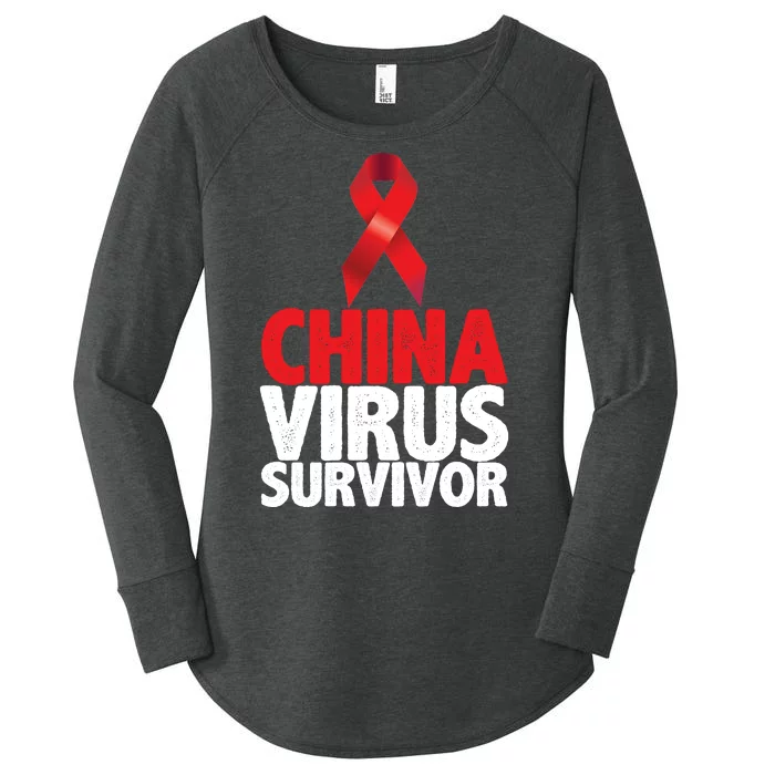 China Virus Survivor Women's Perfect Tri Tunic Long Sleeve Shirt