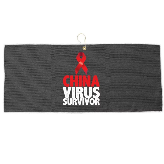 China Virus Survivor Large Microfiber Waffle Golf Towel