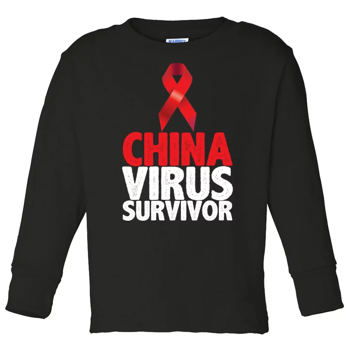 China Virus Survivor Toddler Long Sleeve Shirt