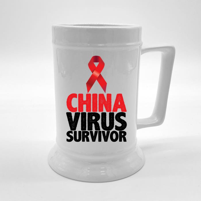 China Virus Survivor Front & Back Beer Stein