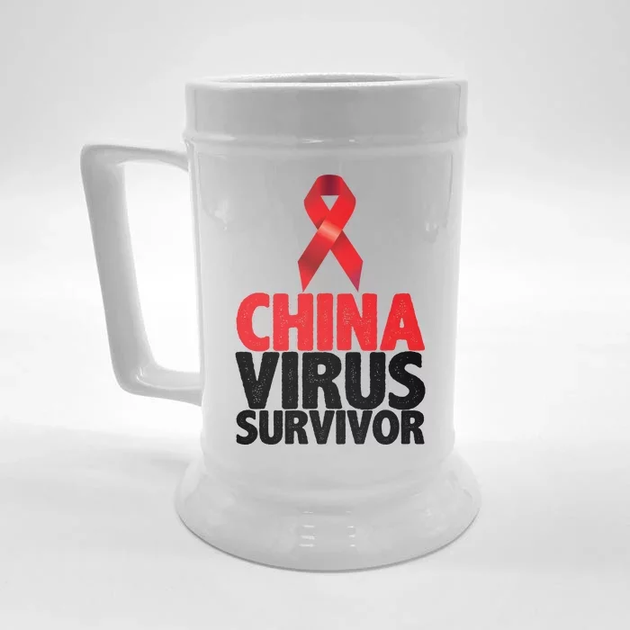 China Virus Survivor Front & Back Beer Stein