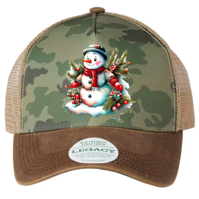 Christmas Vintage Snowman Legacy Tie Dye Trucker Hat