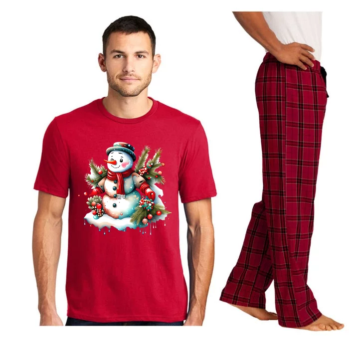 Christmas Vintage Snowman Pajama Set