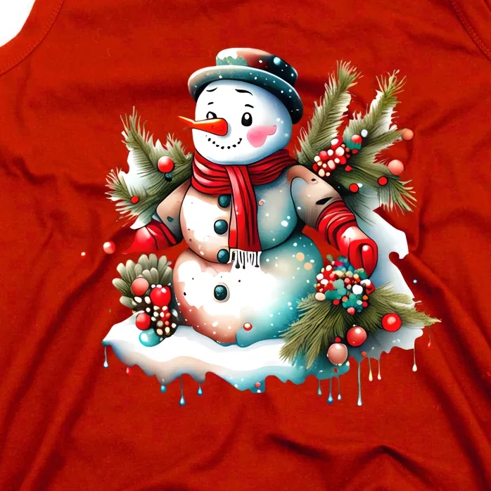 Christmas Vintage Snowman Tank Top