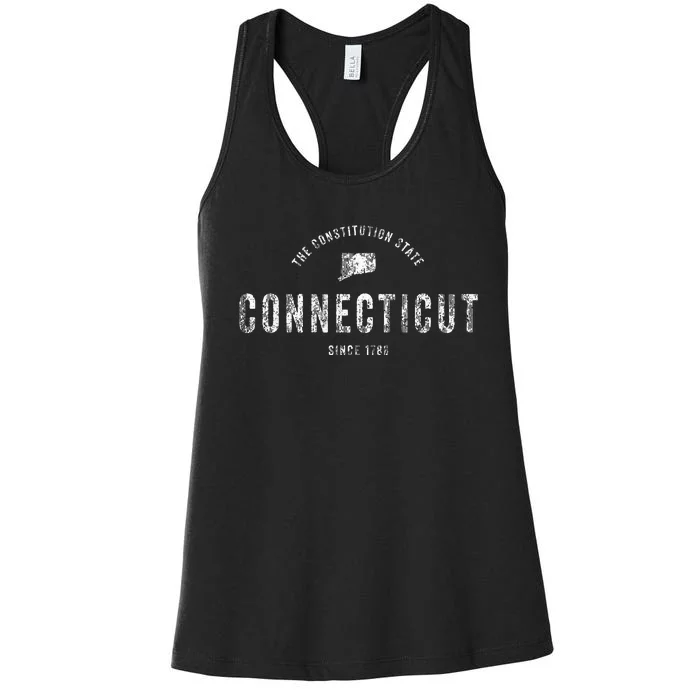 Connecticut Vintage Sports Design Women's Racerback Tank