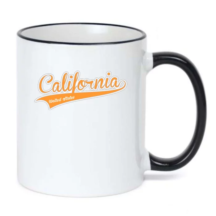 California Varsity Style Black Color Changing Mug