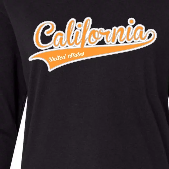 California Varsity Style Womens Cotton Relaxed Long Sleeve T-Shirt