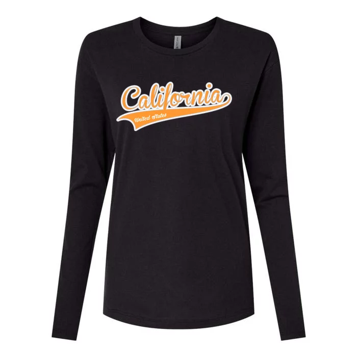 California Varsity Style Womens Cotton Relaxed Long Sleeve T-Shirt