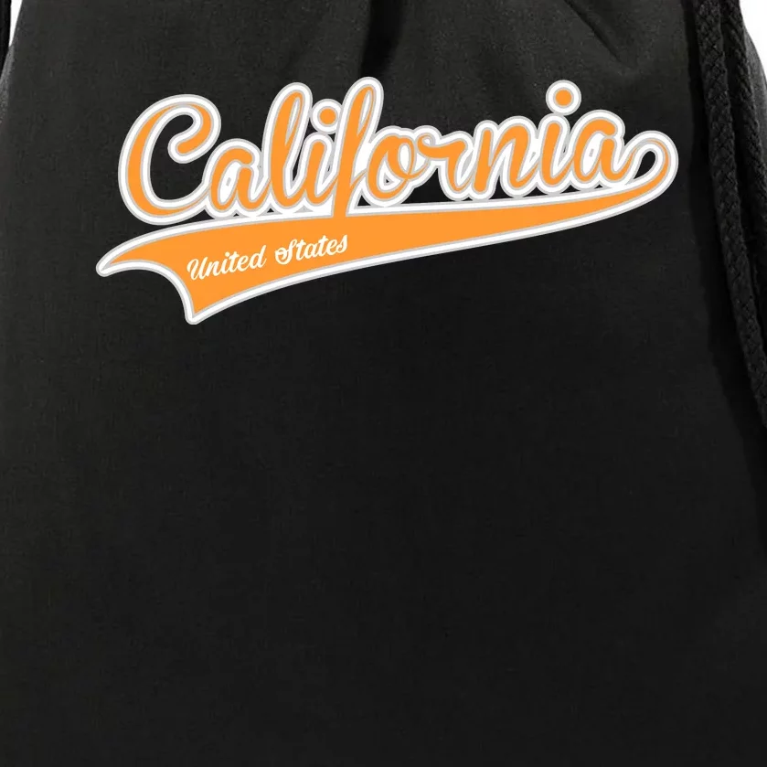 California Varsity Style Drawstring Bag