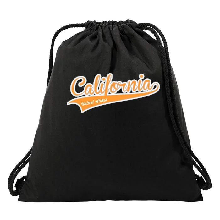 California Varsity Style Drawstring Bag