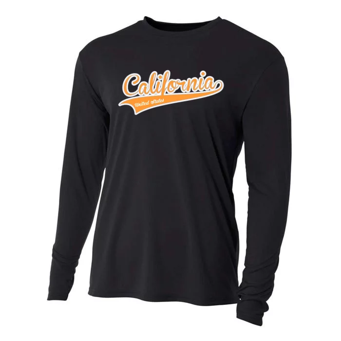 California Varsity Style Cooling Performance Long Sleeve Crew