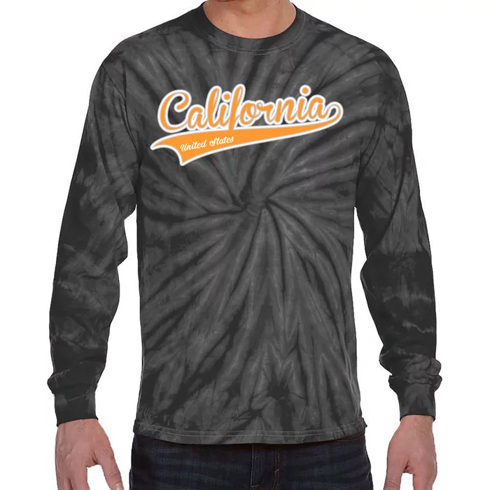 California Varsity Style Tie-Dye Long Sleeve Shirt