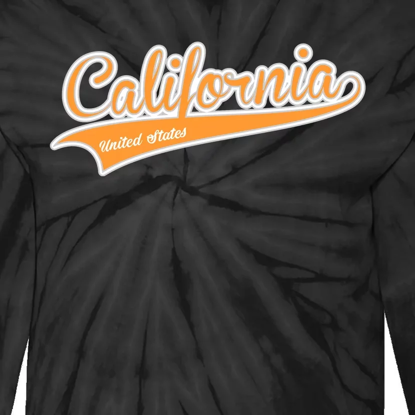 California Varsity Style Tie-Dye Long Sleeve Shirt