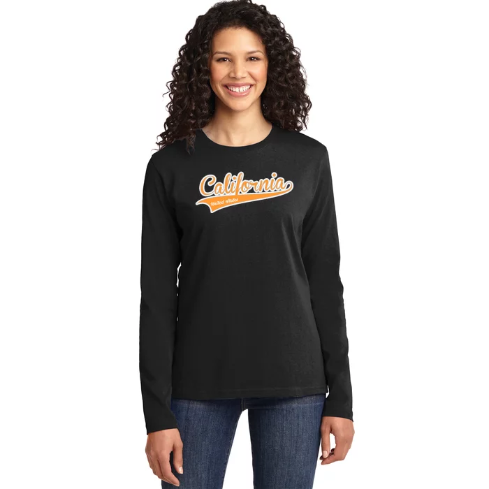 California Varsity Style Ladies Long Sleeve Shirt