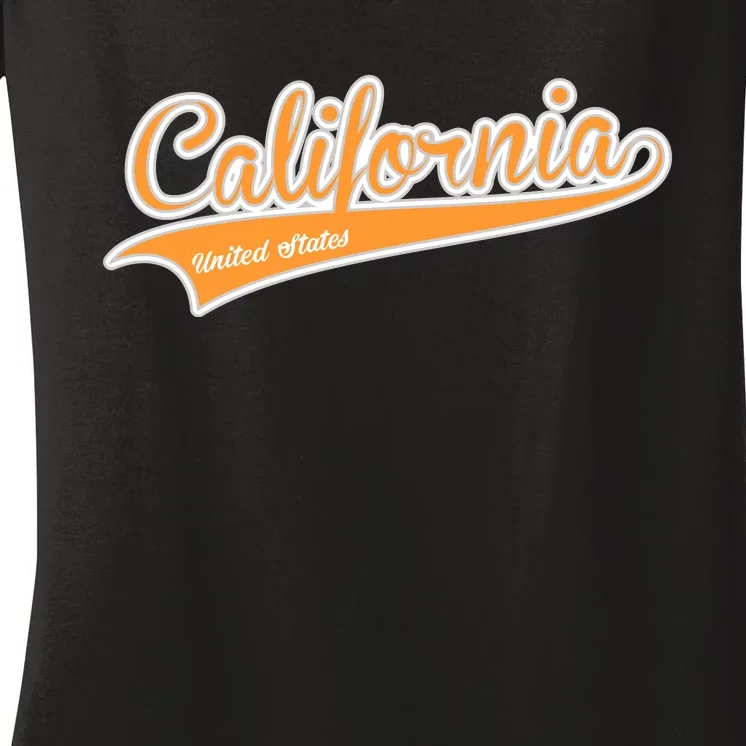 California Varsity Style Women's V-Neck T-Shirt