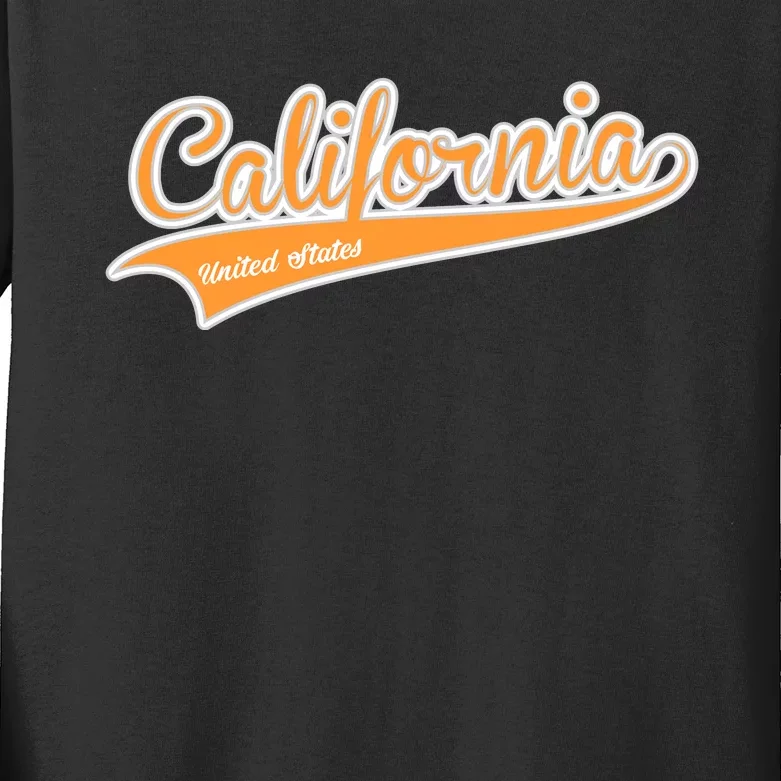 California Varsity Style Kids Long Sleeve Shirt