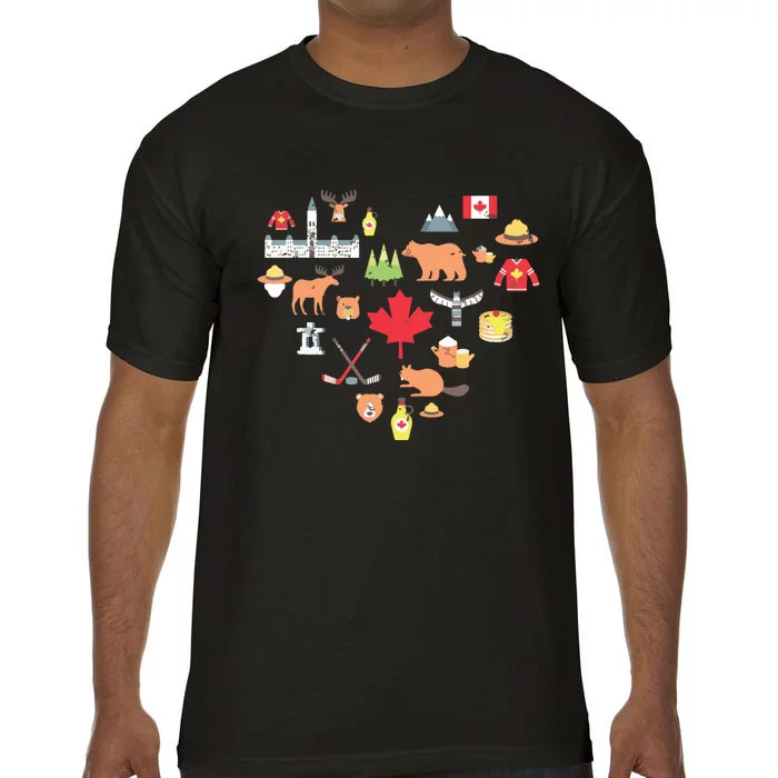 Canadian Vintage Symbols Canada Flag Maple Leaf RCMP Comfort Colors T-Shirt