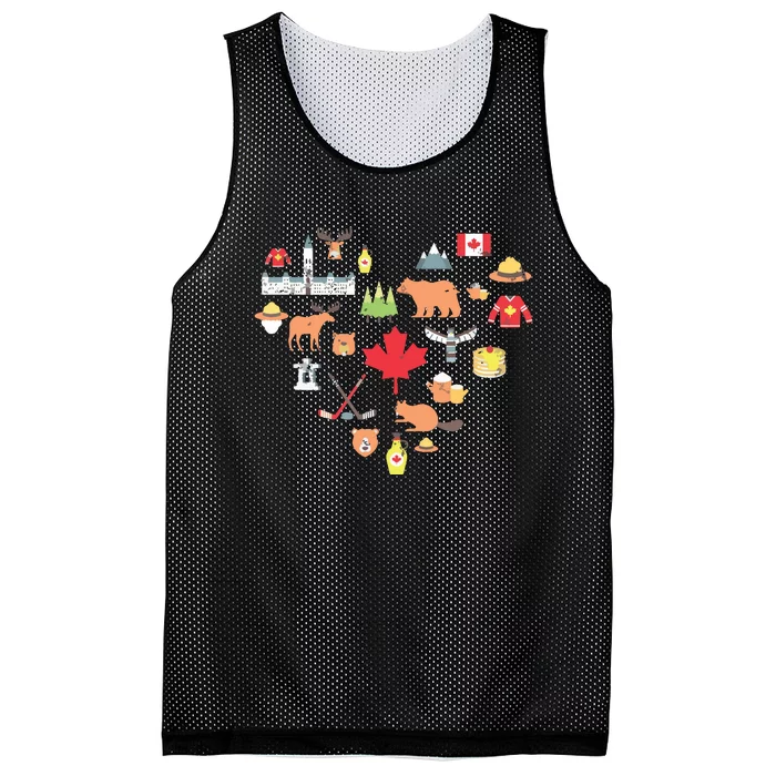 Canadian Vintage Symbols Canada Flag Maple Leaf RCMP Mesh Reversible Basketball Jersey Tank