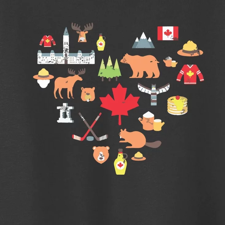 Canadian Vintage Symbols Canada Flag Maple Leaf RCMP Toddler T-Shirt