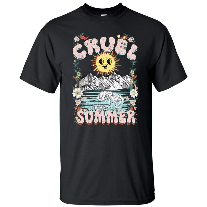 Cruel Vibes Summer Vintage Sunshine Ocean Wave Beach Lover Tall T-Shirt