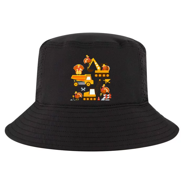 Construction Vehicle Thanksgiving Truck Turkey Cool Comfort Performance Bucket Hat