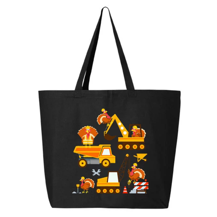 Construction Vehicle Thanksgiving Truck Turkey 25L Jumbo Tote