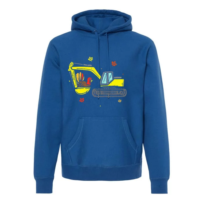 Construction Vehicle Thanksgiving Truck Turkey Premium Hoodie