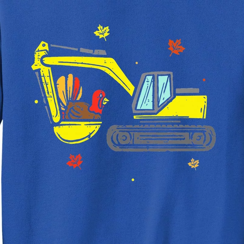 Construction Vehicle Thanksgiving Truck Turkey Tall Sweatshirt