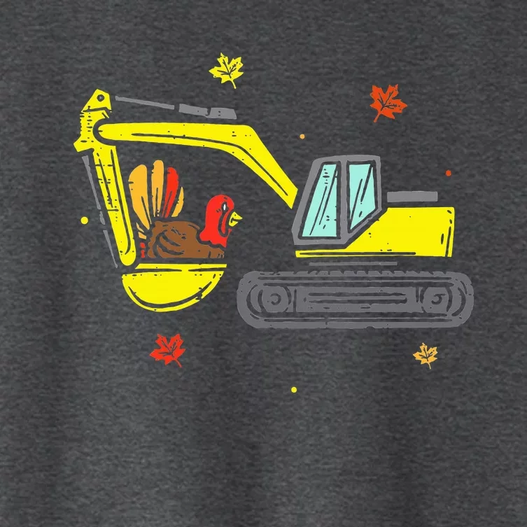 Construction Vehicle Thanksgiving Truck Turkey Women's Crop Top Tee