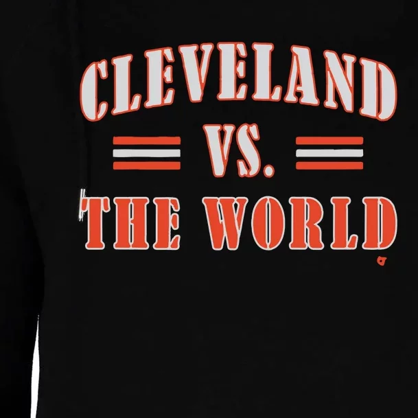 Cleveland Vs The World Womens Funnel Neck Pullover Hood