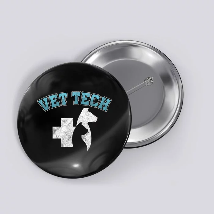 Cool Vet Technician Dog Cat Veterinarian Animal Gift Button