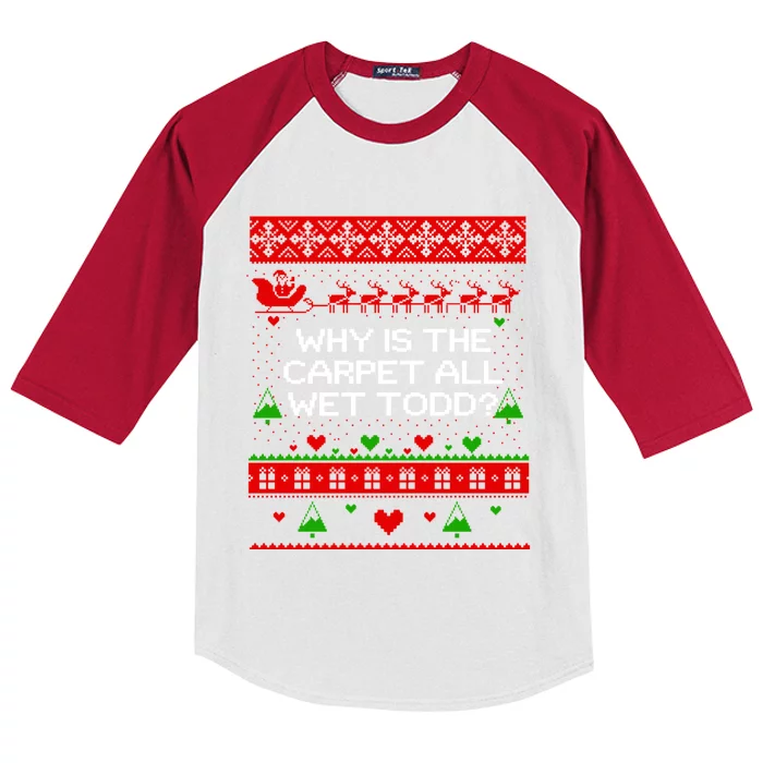 Christmas Vacation Todd & Margo Matching Family Christmas Shirts Kids Colorblock Raglan Jersey