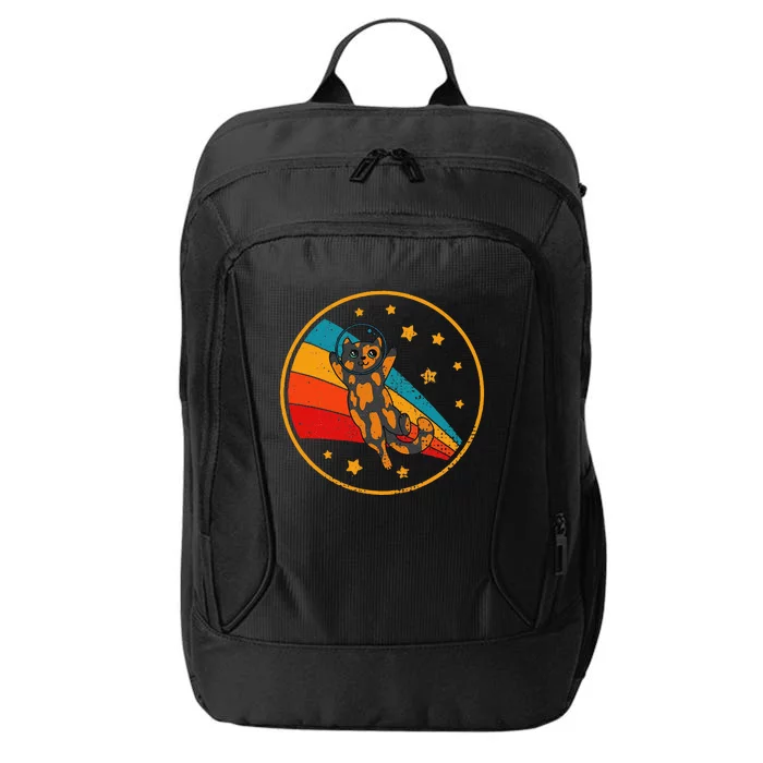 Cute Vintage Tortoiseshell Cat Retro Space Cat City Backpack