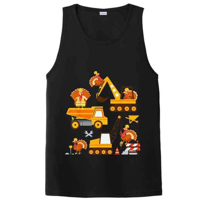 Construction Vehicle Thanksgiving Truck Turkey Performance Tank