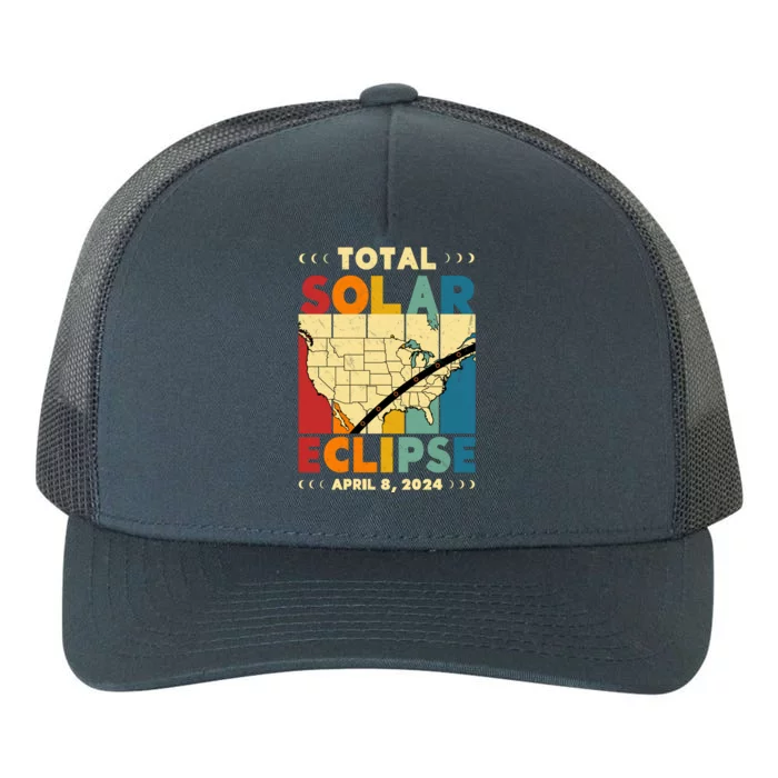 Cool Vintage Total Solar Eclips Usa Map April 2024 Yupoong Adult 5-Panel Trucker Hat