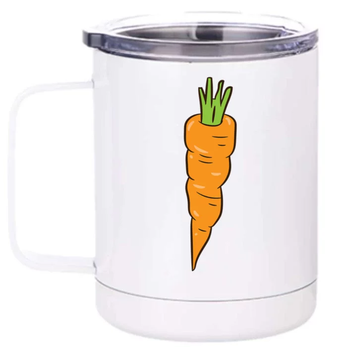 Carrots Vegetables Team Peas And Carrots Meaningful Gift Front & Back 12oz Stainless Steel Tumbler Cup