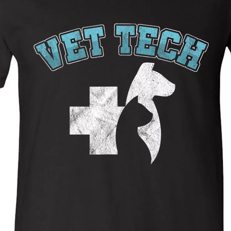 Cool Vet Technician Dog Cat Veterinarian Animal Gift V-Neck T-Shirt