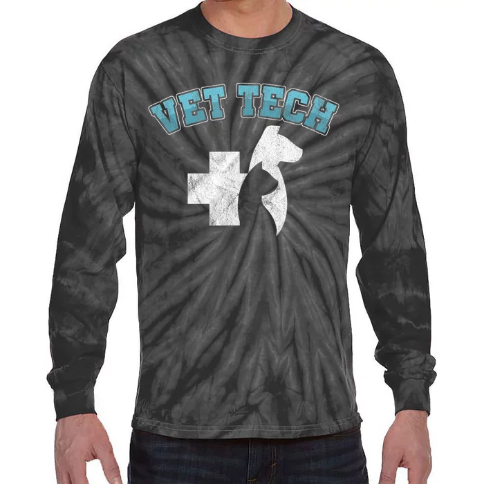 Cool Vet Technician Dog Cat Veterinarian Animal Gift Tie-Dye Long Sleeve Shirt