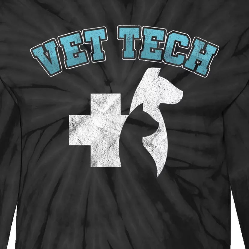 Cool Vet Technician Dog Cat Veterinarian Animal Gift Tie-Dye Long Sleeve Shirt