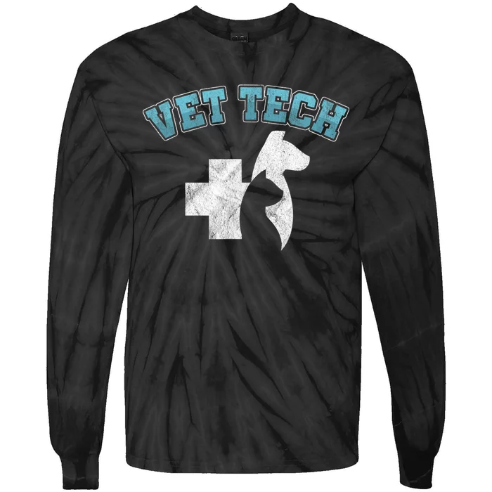 Cool Vet Technician Dog Cat Veterinarian Animal Gift Tie-Dye Long Sleeve Shirt