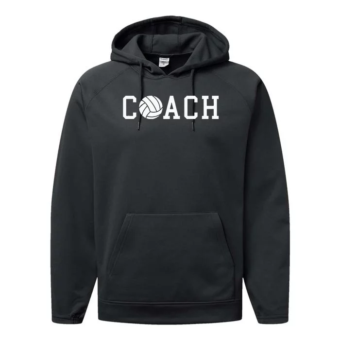 Coach Volleyball Team Gift Idea Performance Fleece Hoodie