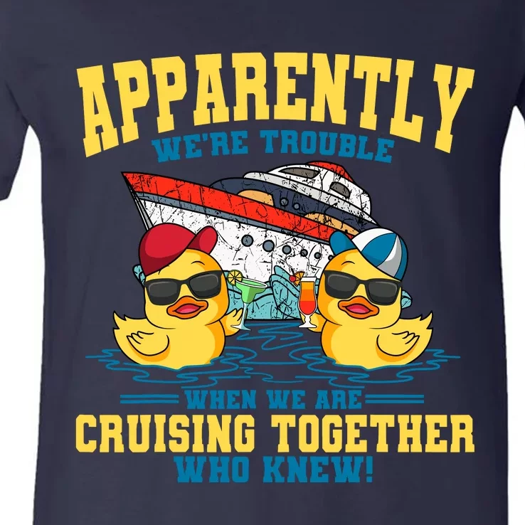 Cruising Vacation Together Tourist Cruise Ship Passenger V-Neck T-Shirt