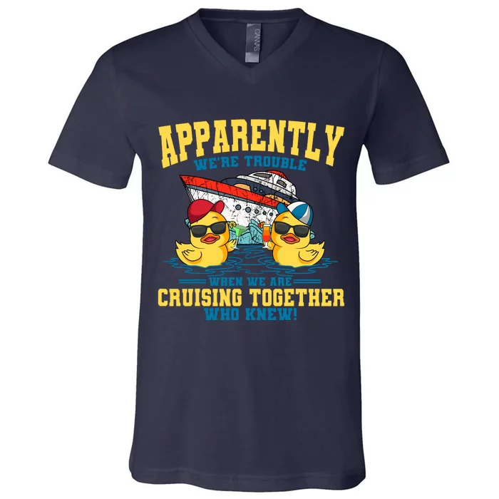 Cruising Vacation Together Tourist Cruise Ship Passenger V-Neck T-Shirt