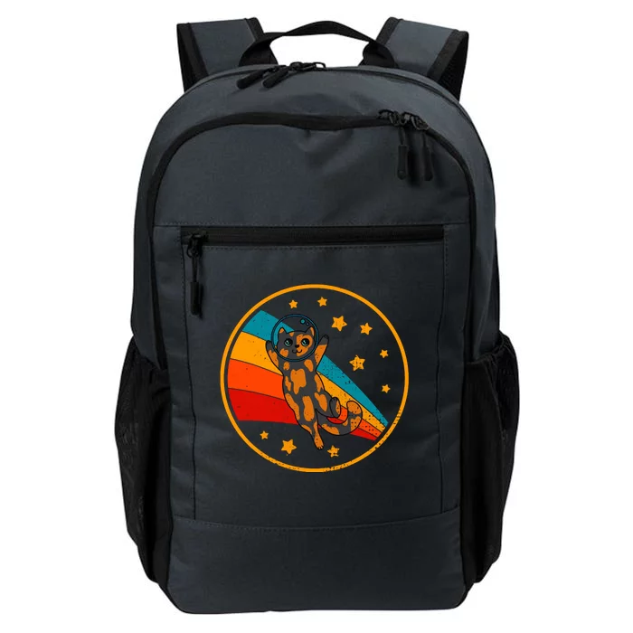 Cute Vintage Tortoiseshell Cat Retro Space Cat Daily Commute Backpack