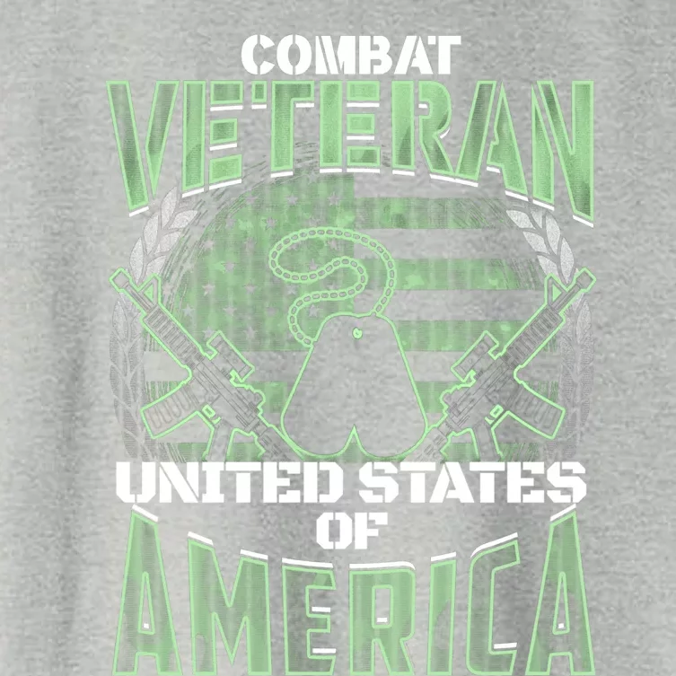 Combat Veteran United States Of America Military Veteran Gift Women's Crop Top Tee