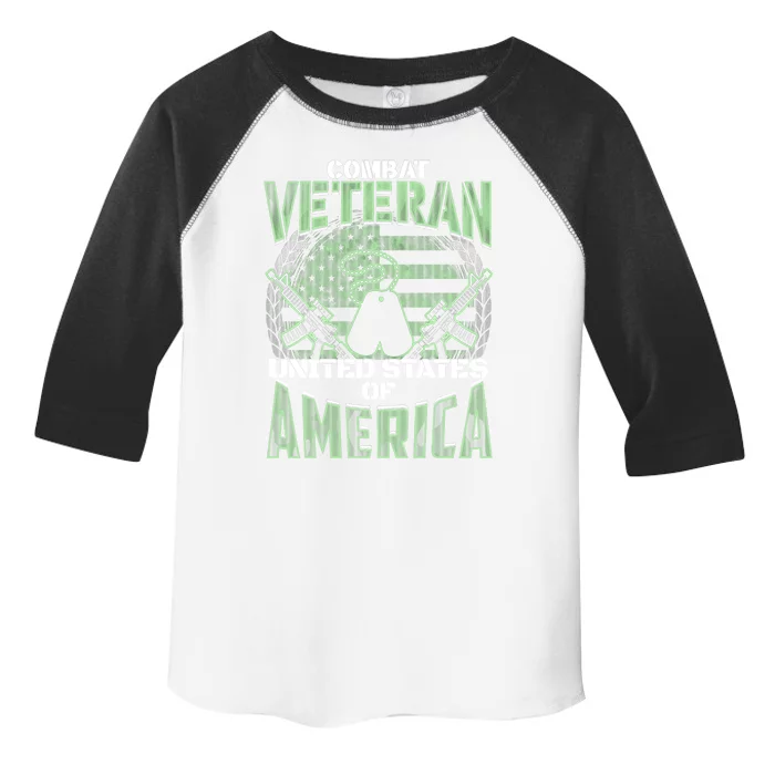 Combat Veteran United States Of America Military Veteran Gift Toddler Fine Jersey T-Shirt